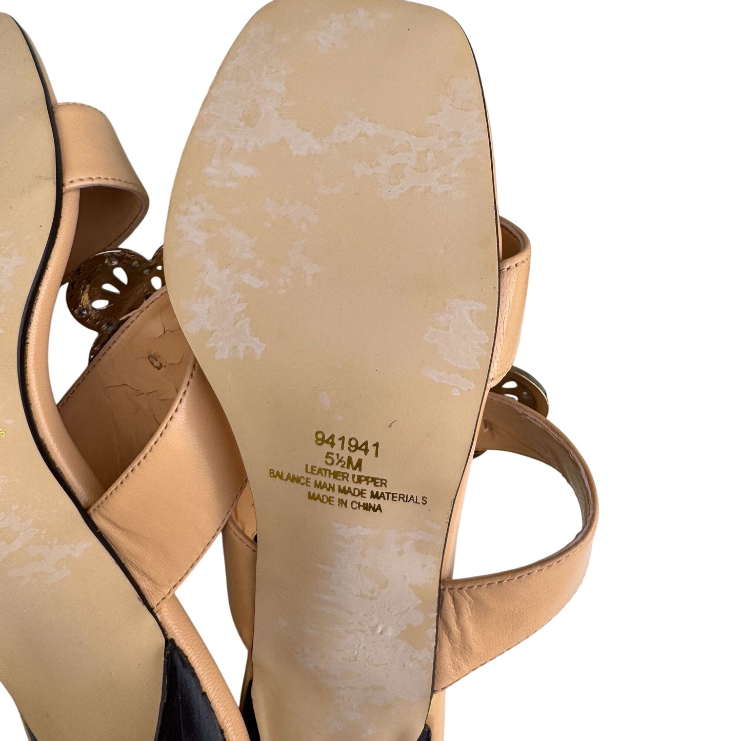 Randolph Duke The Look Leather Heeled Sandals Removable Clips 5.5M New With Box