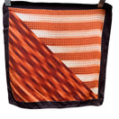 Switch Vintage Reversible Pocket Squares 2 Set Geometric Orange Brown Black White Check 3 image