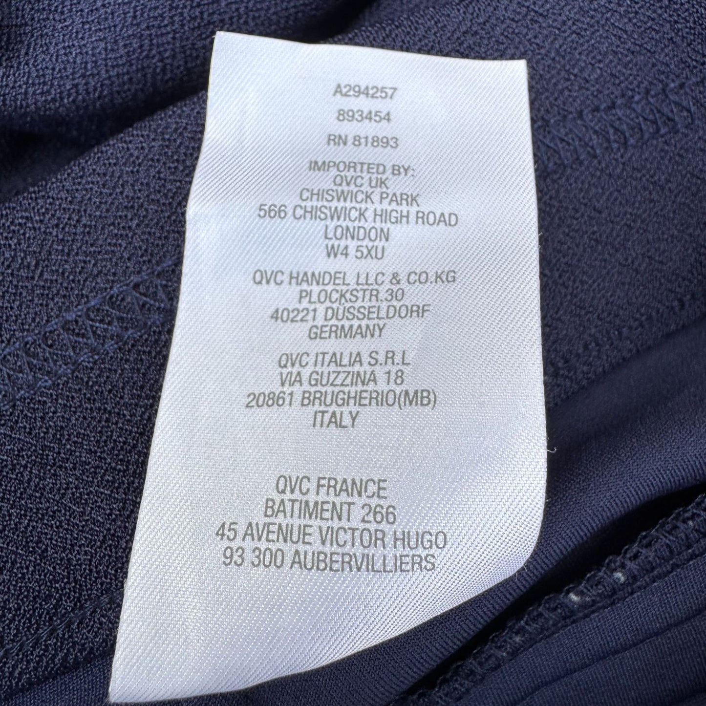 Isaac Mizrahi Womens M Navy Stretch Wide-Leg Jersey Dress Pant Preppy Minimalist