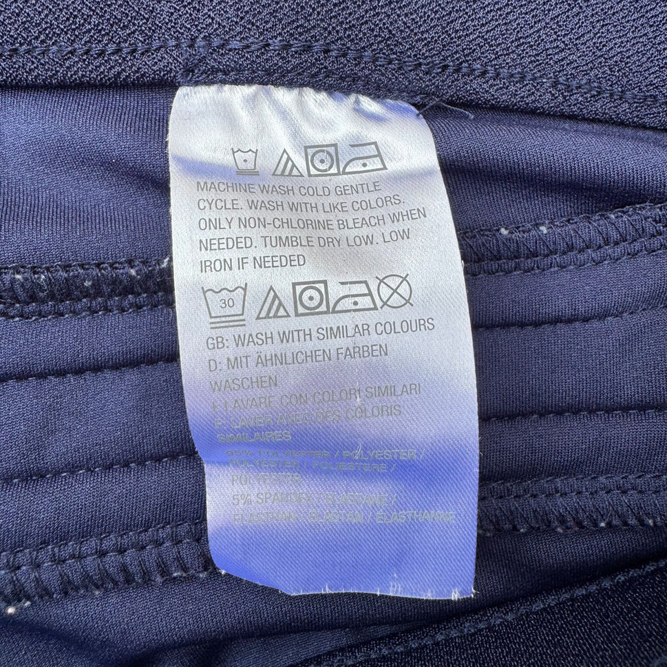 Isaac Mizrahi Womens M Navy Stretch Wide-Leg Jersey Dress Pant Preppy Minimalist