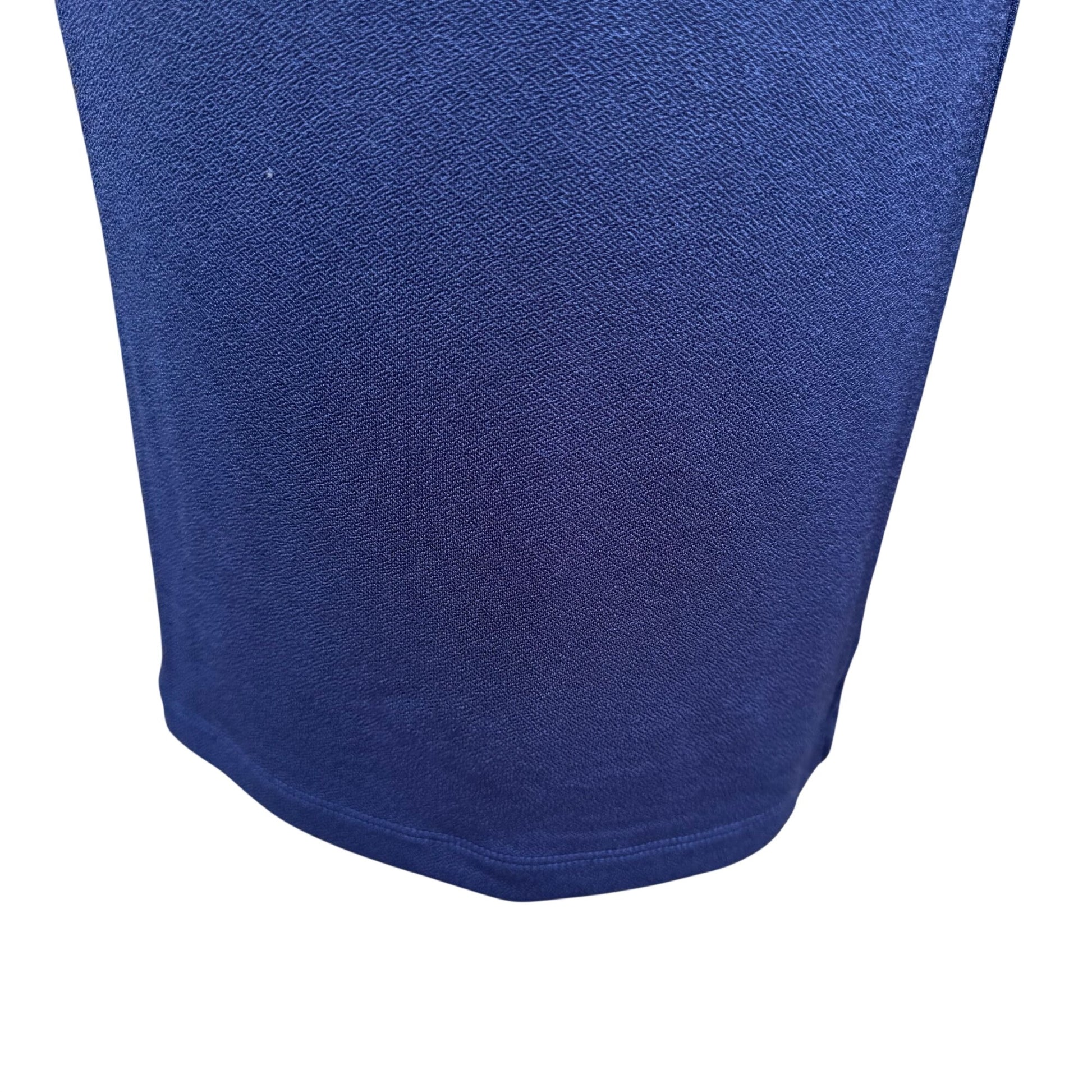 Isaac Mizrahi Womens M Navy Stretch Wide-Leg Jersey Dress Pant Preppy Minimalist