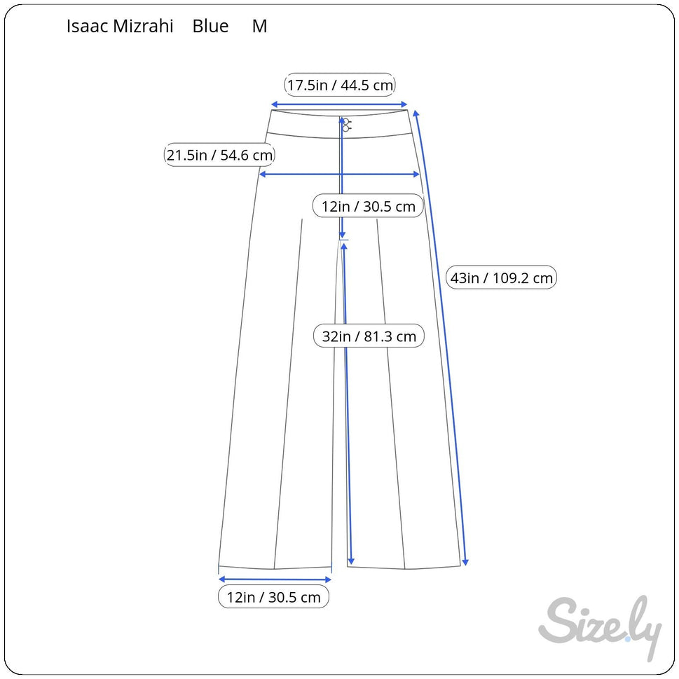 Isaac Mizrahi Womens M Navy Stretch Wide-Leg Jersey Dress Pant Preppy Minimalist
