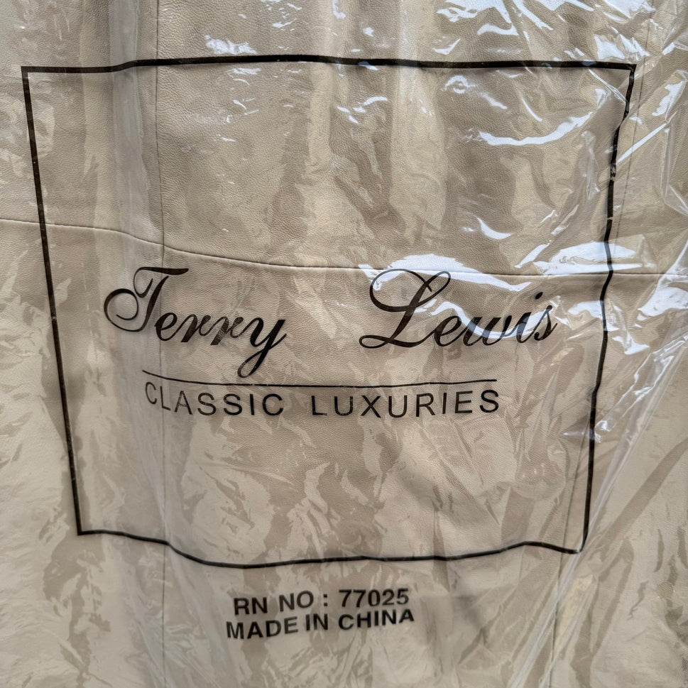 Terry Lewis Classic Luxuries Camel Leather Pencil Skirt Petite 6P Tan Midi T5011