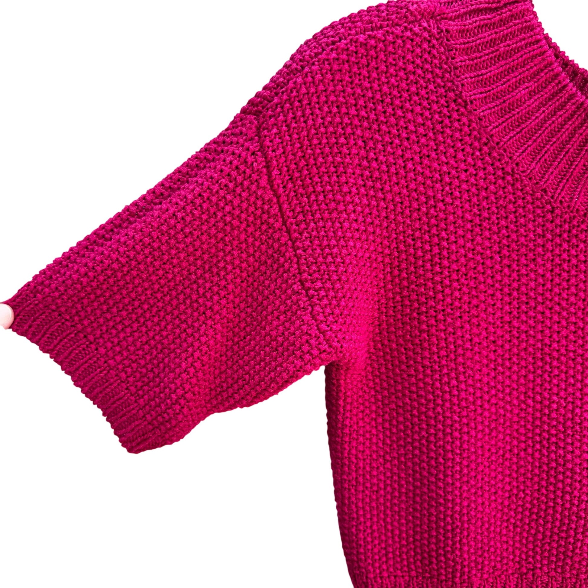 Liz Claiborne Vintage Knit Short-Sleeve Silk Blend Pink Cropped Sweater Top P