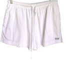 Switch Reebok Women&#39;s Vintage White Elastic Drawstring Waist Cotton Athletic Shorts - L 2 image