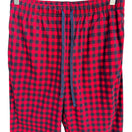 Switch Nautica Men&#39;s Red &amp; Black Plaid Flannel Pajama Elastic &amp; Drawstring Waist Pants 2 image