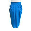 Switch Christian Dior Vintage Blue Mother-Of-Pearl Button Long Sleeve Blazer Skirt Suit 3 image