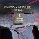 Switch Banana Republic Sloan Windowpane Plaid Golf Preppy School Girl Ankle Pant Navy 8 2 image