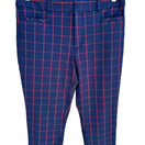 Switch Banana Republic Sloan Windowpane Plaid Golf Preppy School Girl Ankle Pant Navy 8 3 image