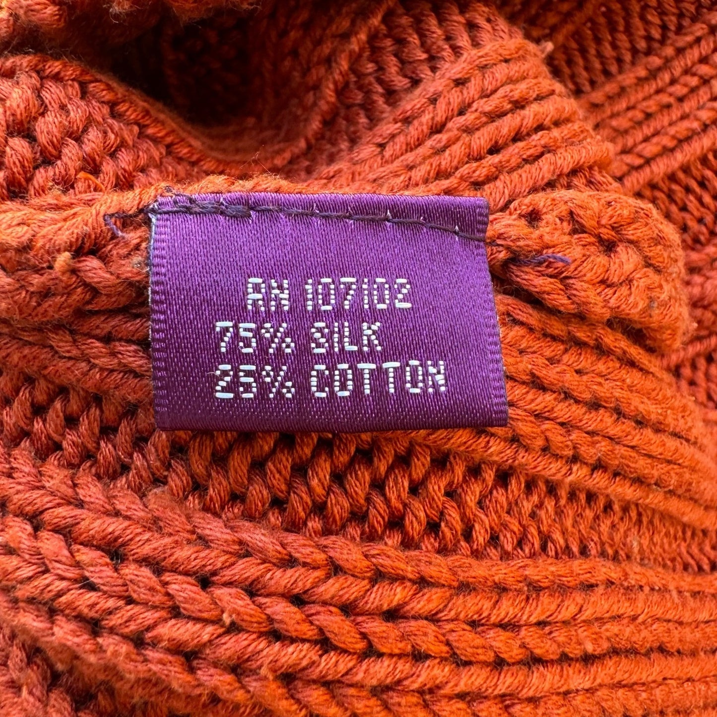 Filippa Y2K Silk Cotton Minimalist Ribbed Knit Button Sleeve Fisherman Sweater
