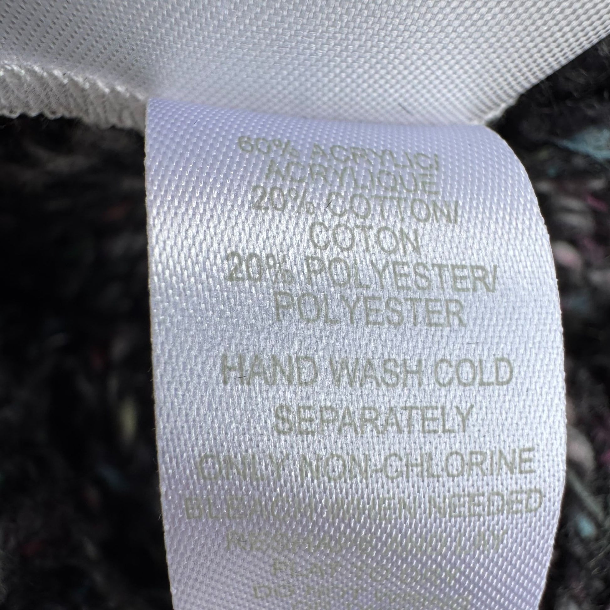 Marla Wynne Layers Swiss Cheese Holes Knit Sweater Cowl Neck XS Black Grey