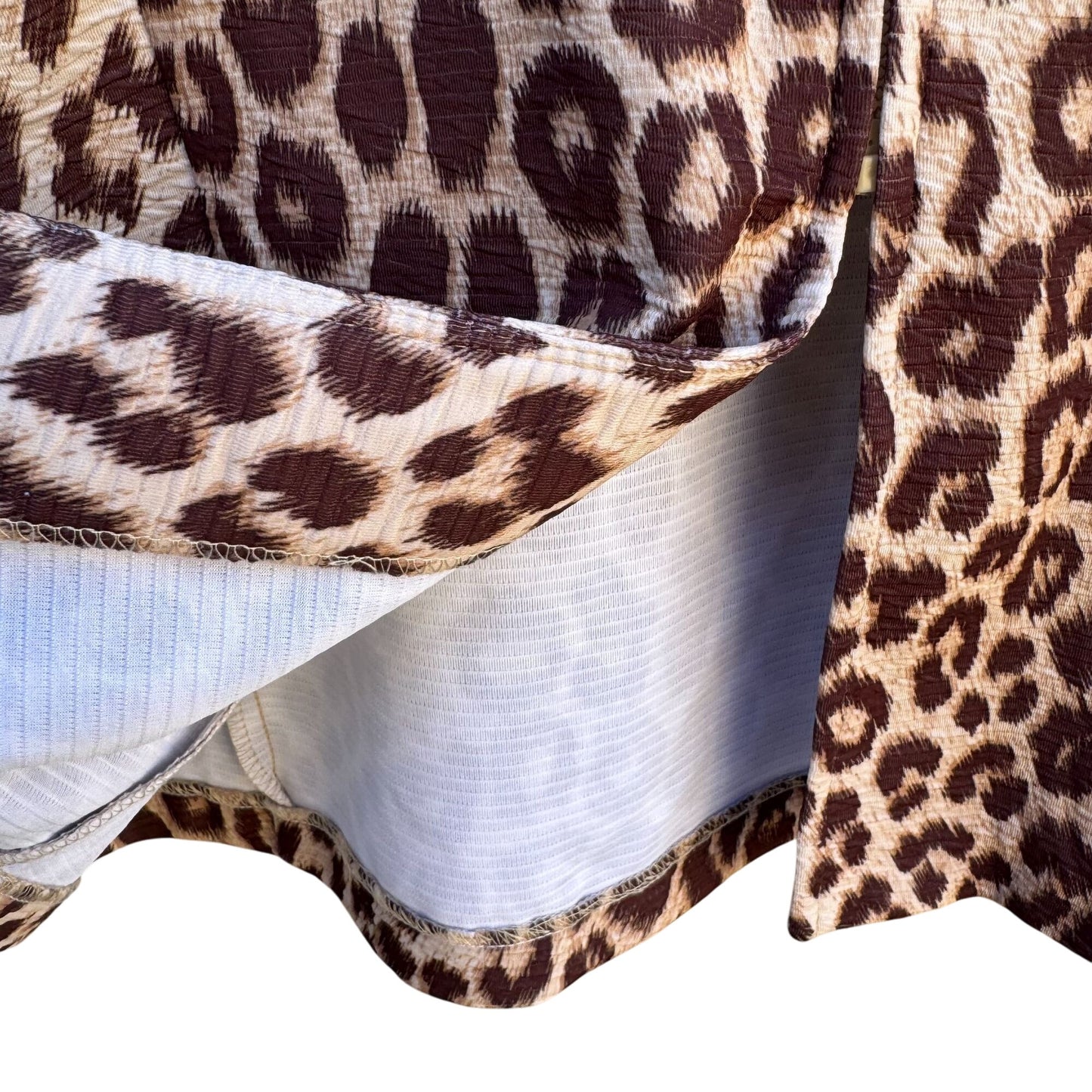 Toteables Susan Graver Vintage Leopard Print Womens Full Zip Long Sleeve Jacket