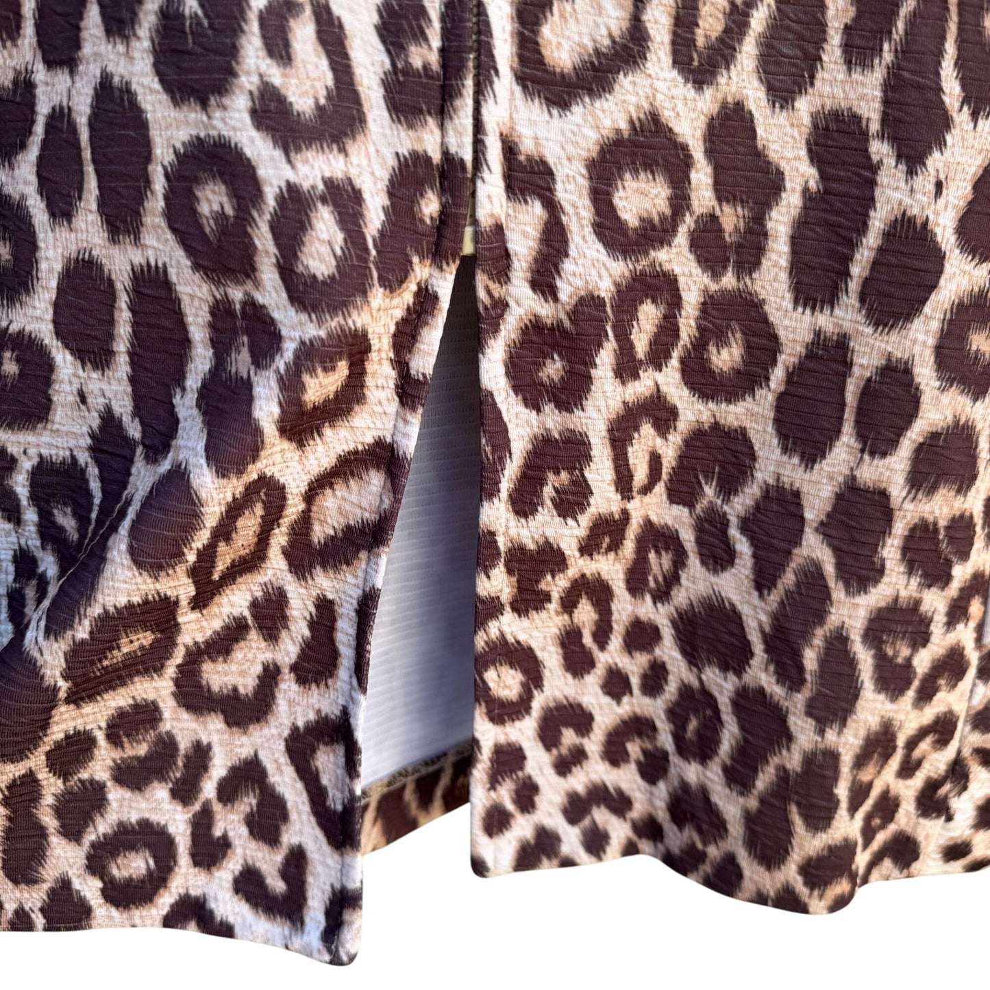 Toteables Susan Graver Vintage Leopard Print Womens Full Zip Long Sleeve Jacket