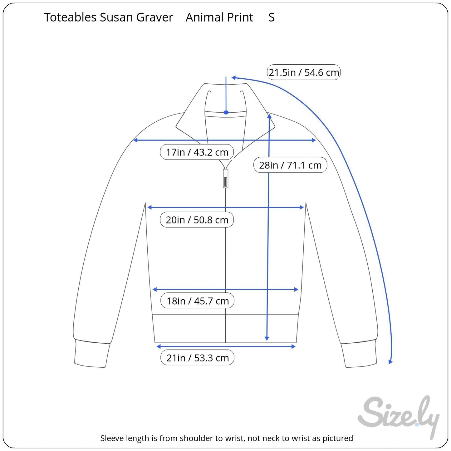 Toteables Susan Graver Vintage Leopard Print Womens Full Zip Long Sleeve Jacket