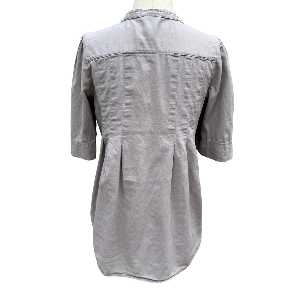 HM Grey Military Hussar Tunic Top Womens 8 Cotton Bandmaster Steampunk Regency