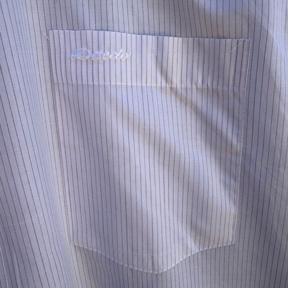 Daedo Vintage Korean Deadstock Pinstripe Minimalist Preppy Dress Shirt L NEW