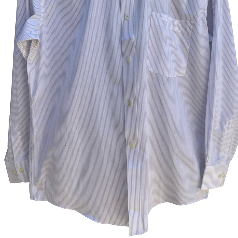 Daedo Vintage Korean Deadstock Pinstripe Minimalist Preppy Dress Shirt L NEW