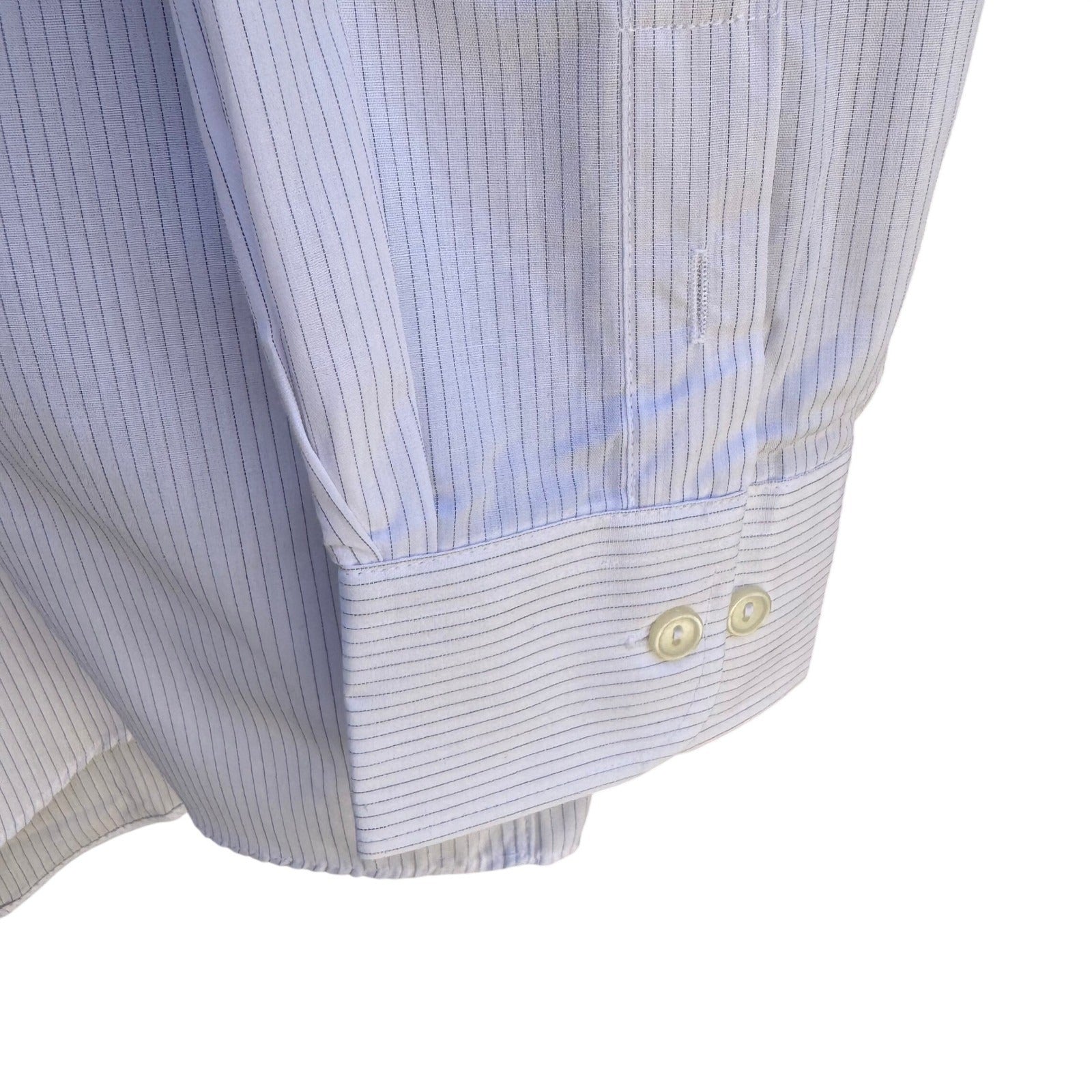 Daedo Vintage Korean Deadstock Pinstripe Minimalist Preppy Dress Shirt L NEW
