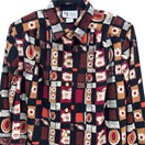 Switch Maggie Sweet Vintage Geometric Floral Patchwork Blouse Petite Med NWT Oversized 3 image