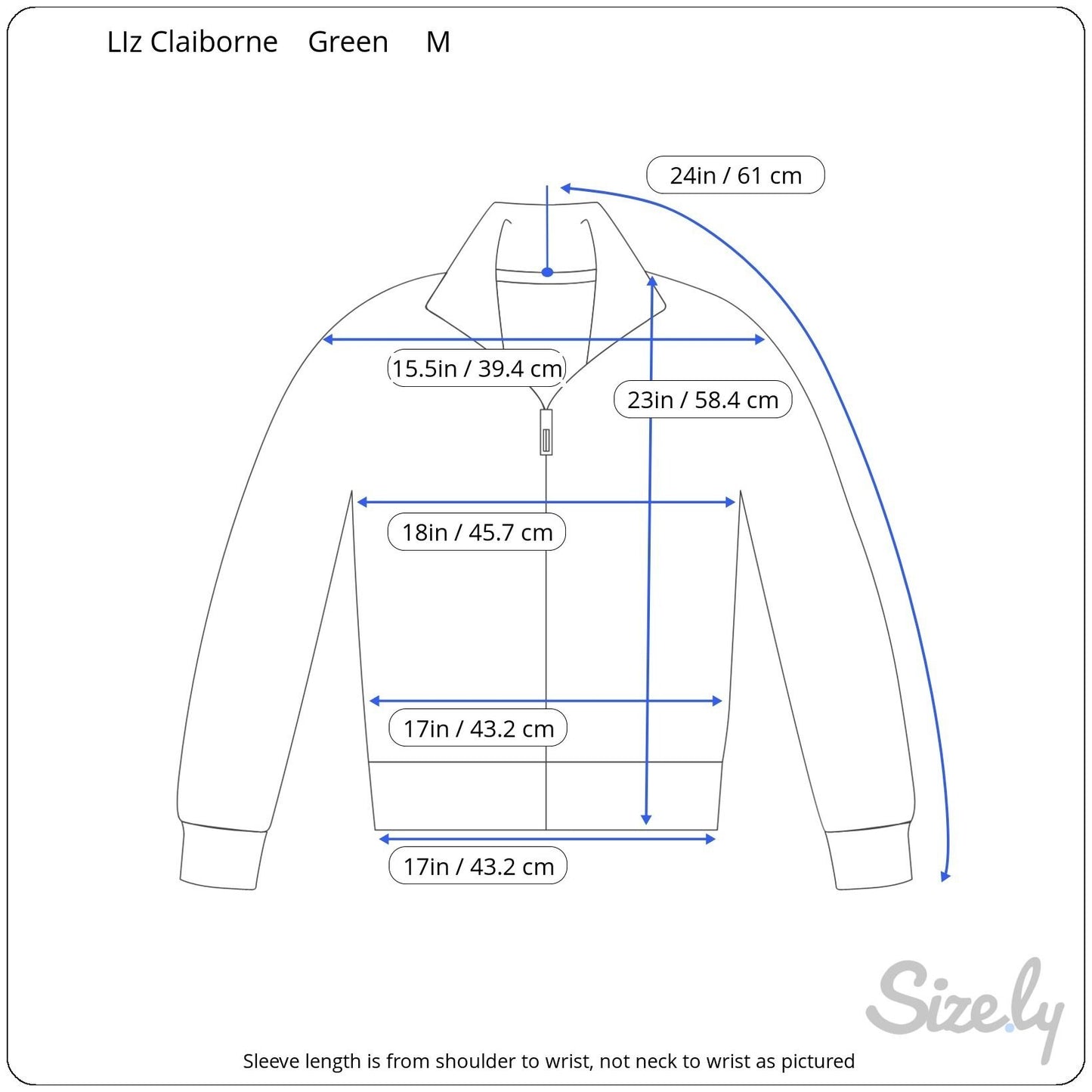 Liz Claiborne Y2K Mint Green Cable Knit Zip Cardigan Sweater M Ribbed Long Sleeve