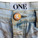 Switch One Teaspoon Junk Yard Y2K Low Rise Distressed Raw Hem Denim Micro Mini Skirt 26 2 image