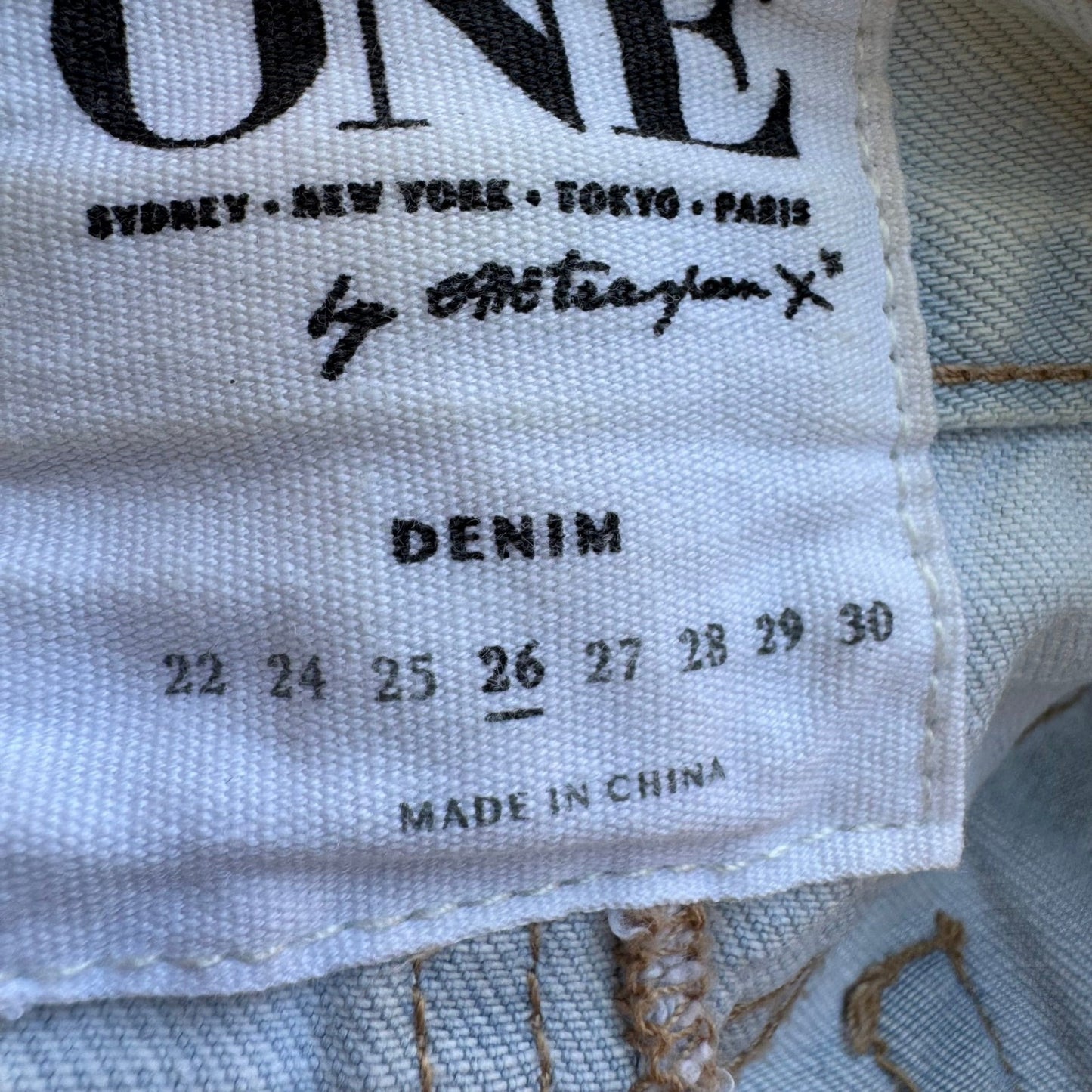One Teaspoon Junk Yard Y2K Low Rise Distressed Raw Hem Denim Micro Mini Skirt 26