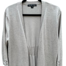 Switch United States Sweaters Womens PXL Oatmeal Open Front Cardigan Grommet Cuff NEW 3 image