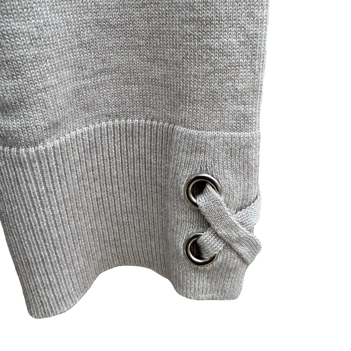 United States Sweaters Womens PXL Oatmeal Open Front Cardigan Grommet Cuff NEW