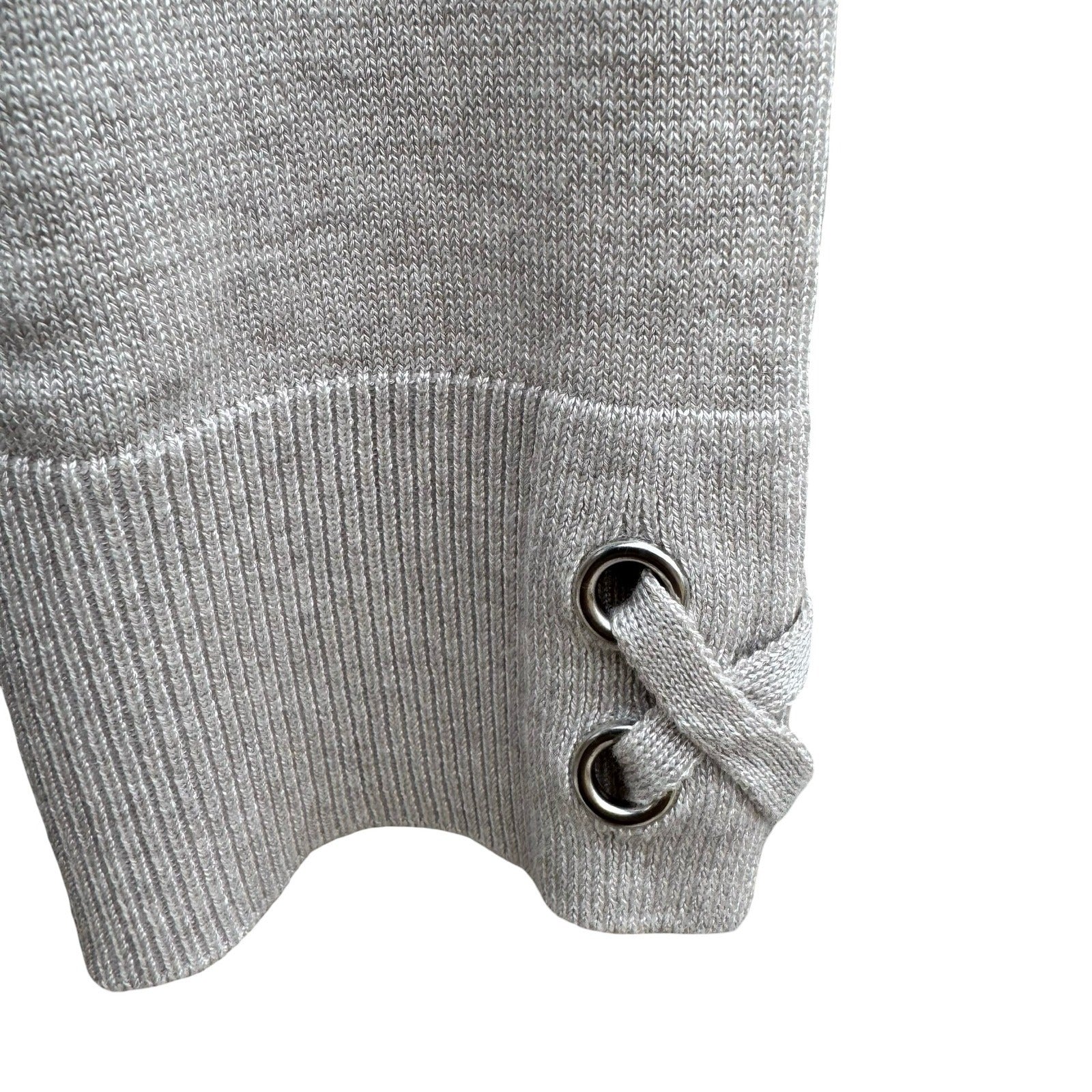 United States Sweaters Womens PXL Oatmeal Open Front Cardigan Grommet Cuff NEW