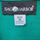 Switch Sag Harbor Vintage Teal Green Textured Single Button Blazer Jacket 21035 Size 16 2 image