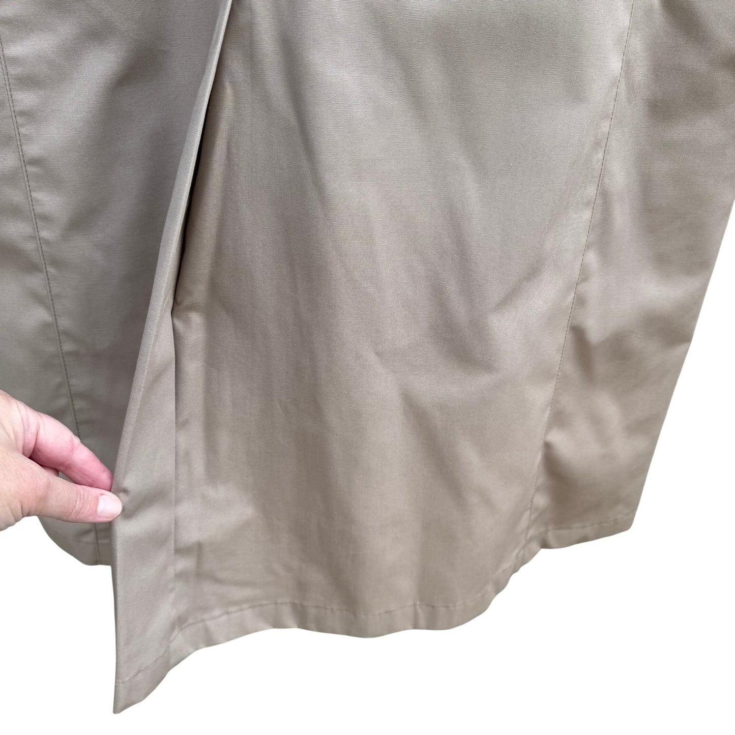 London Fog Vintage Tan Double Breasted Trench Coat Removable Plaid Liner 14 Reg