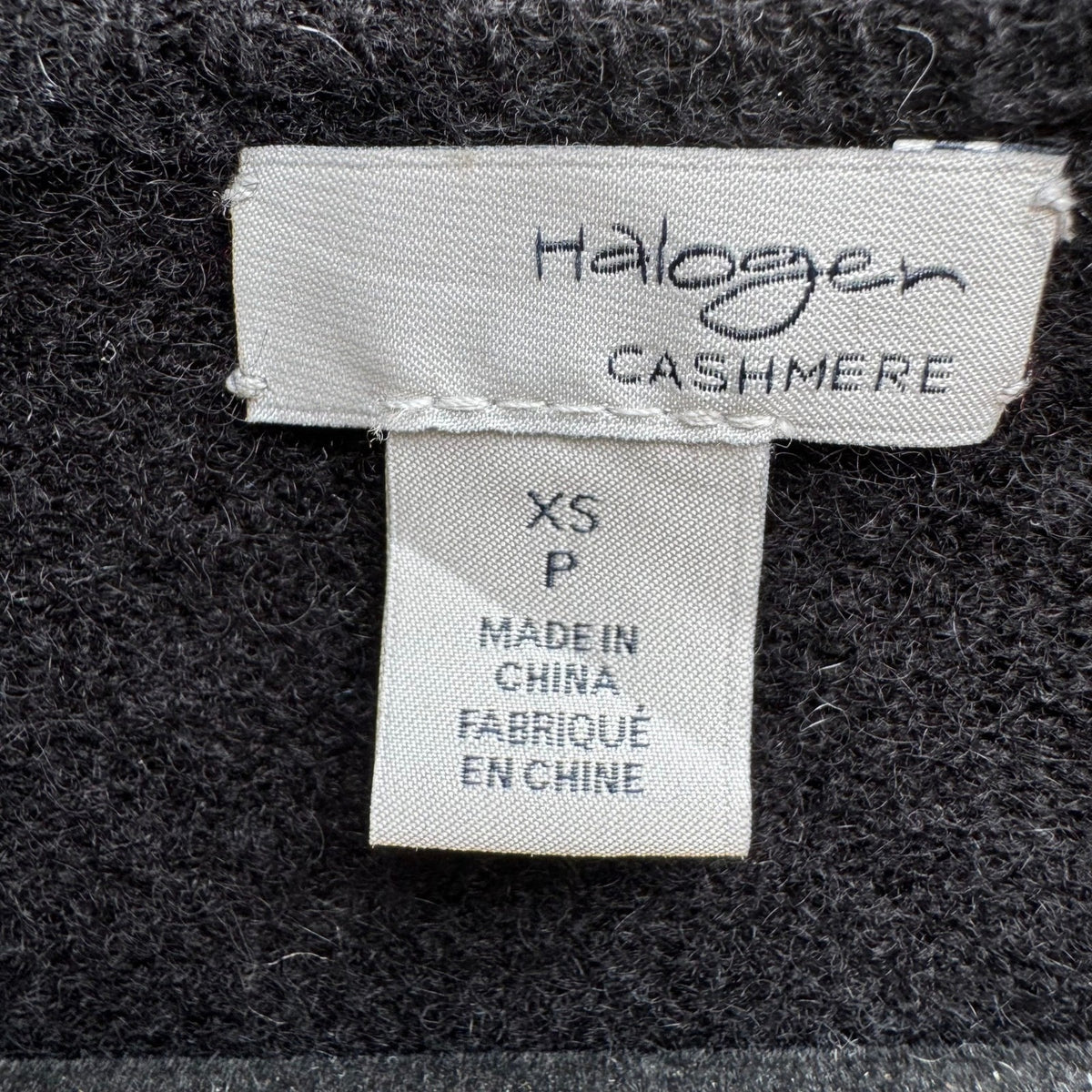 Halogen 100% Cashmere Quiet Luxury Minimalist Old Money Preppy Sweater Black XS