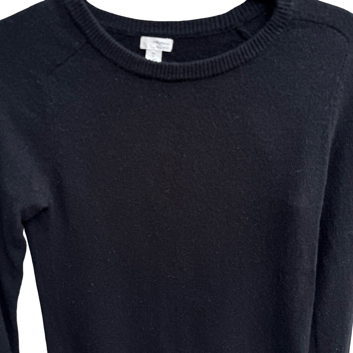 Halogen 100% Cashmere Quiet Luxury Minimalist Old Money Preppy Sweater Black XS