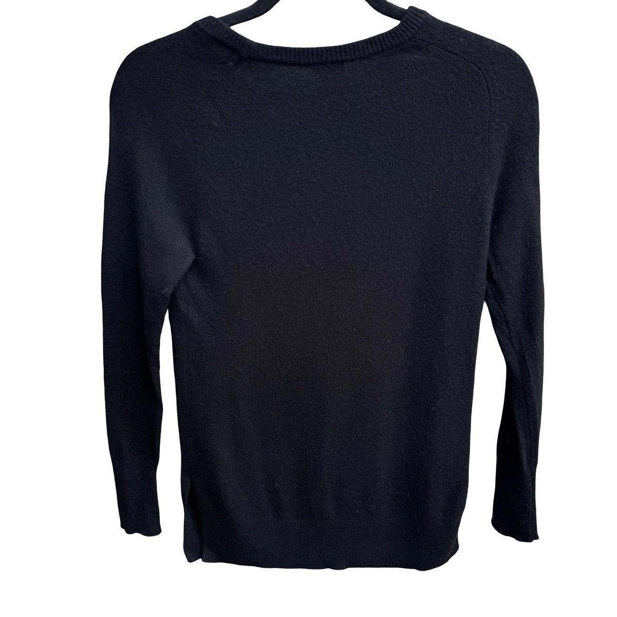 Halogen 100% Cashmere Quiet Luxury Minimalist Old Money Preppy Sweater Black XS