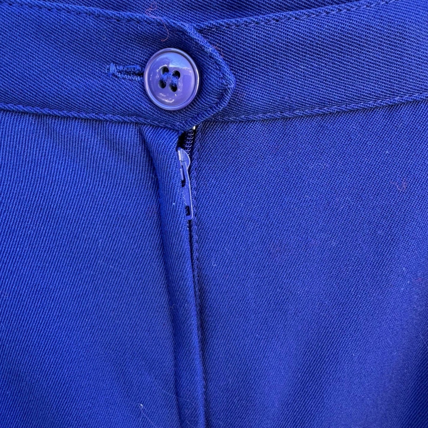 Kasper for ASL Vintage Royal Blue Skirt Suit Set Short Sleeve Office Womens 4