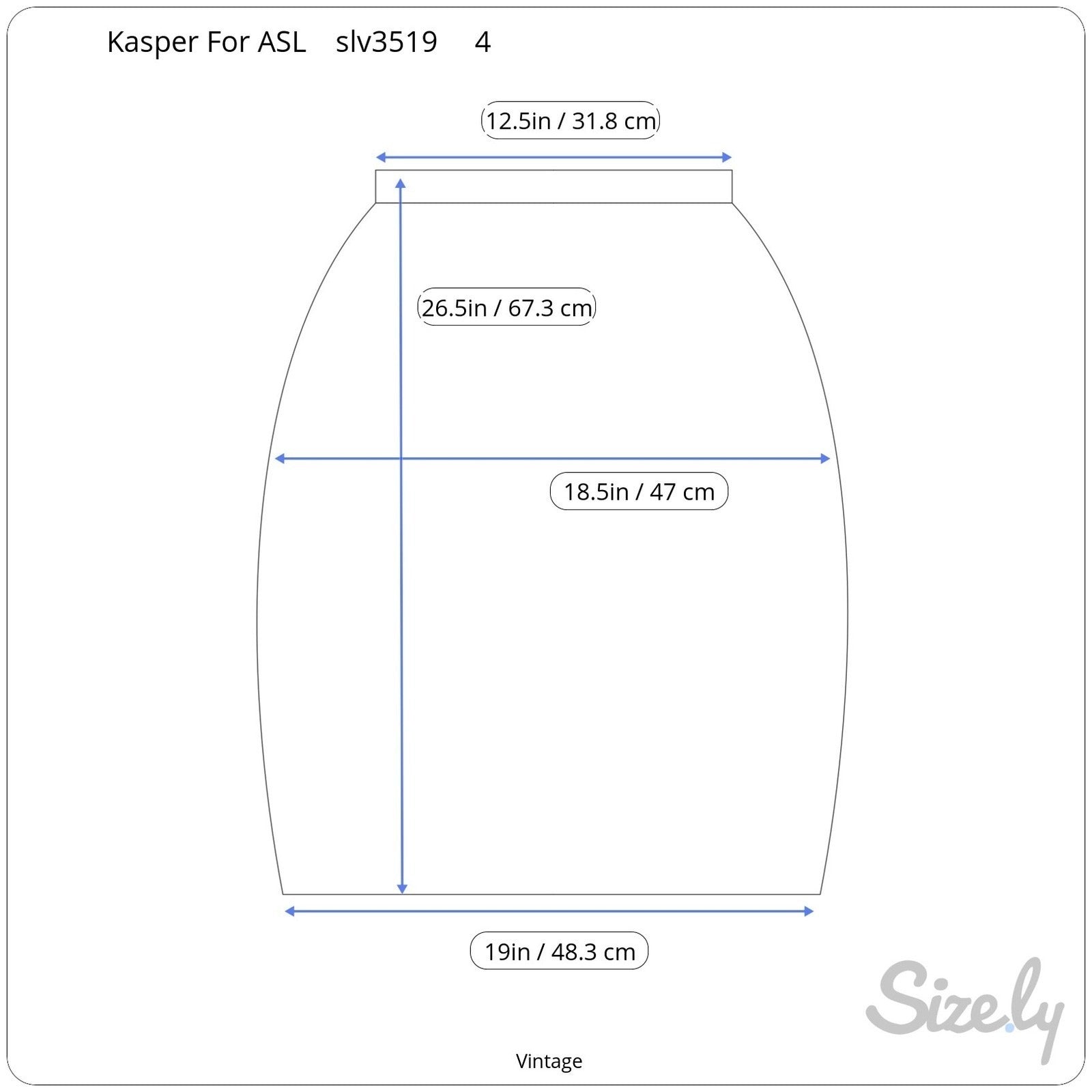 Kasper for ASL Vintage Royal Blue Skirt Suit Set Short Sleeve Office Womens 4