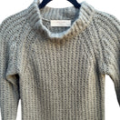 Switch Zara Knit Mohair Wool Blend Minimalist Scandi Waffle Chunky Mock Neck Sweater S 3 image