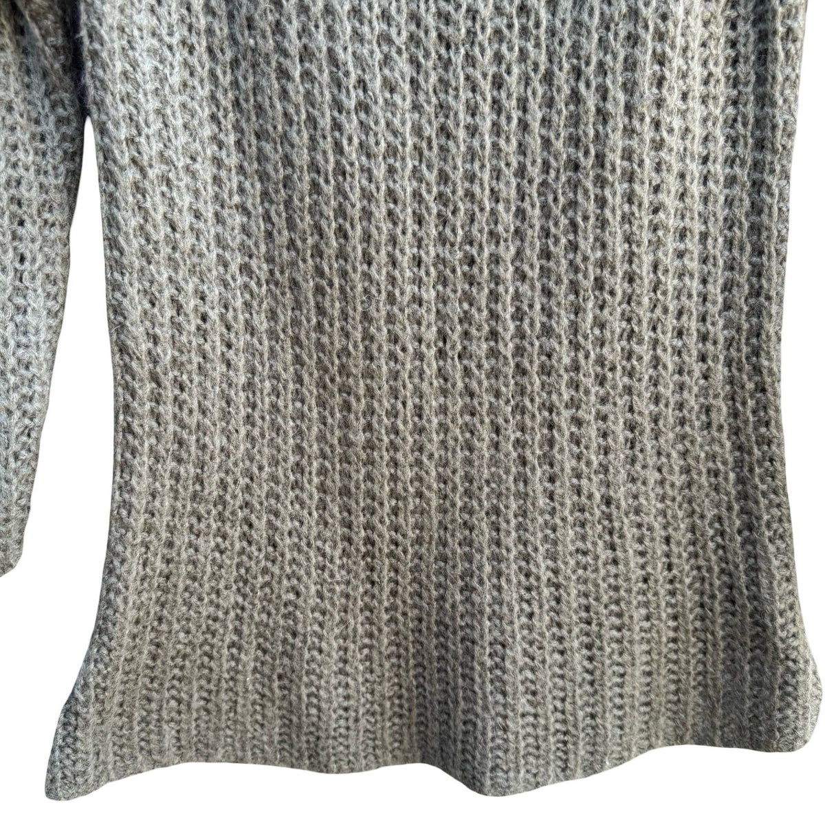 Zara Knit Mohair Wool Blend Minimalist Scandi Waffle Chunky Mock Neck Sweater S