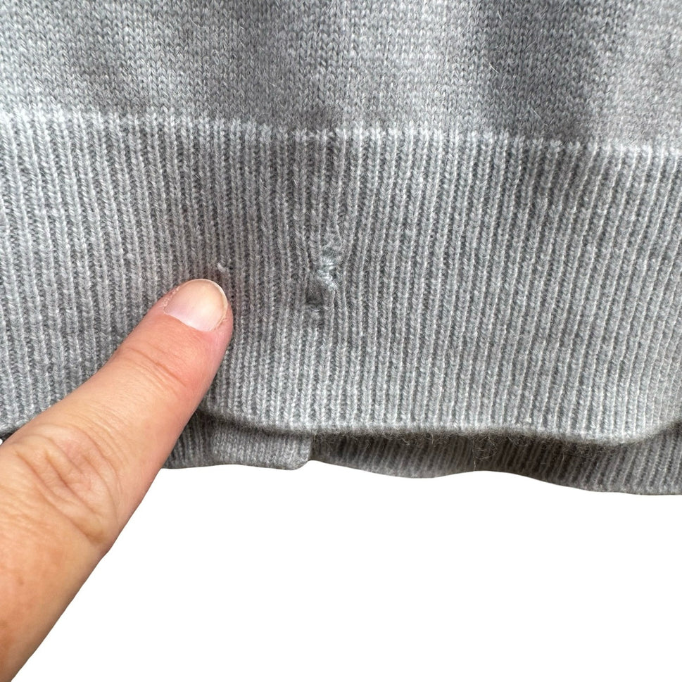 Neiman Marcus Cashmere Quiet Luxury Preppy Cozy Cardigan Sweater Pastel Blue L