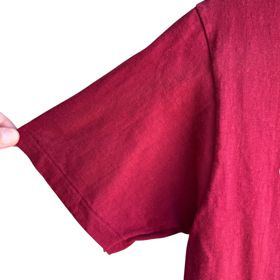 Hanes Beefy-T Red Left Handed Pride Graphic Short Sleeve All Cotton Shirt M 38-40