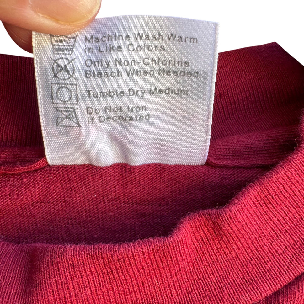 Hanes Beefy-T Red Left Handed Pride Graphic Short Sleeve All Cotton Shirt M 38-40