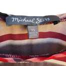 Switch Michael Stars Silk Striped Luxury Designer Layering Tank Top Ribbon Trim Red XS 2 image