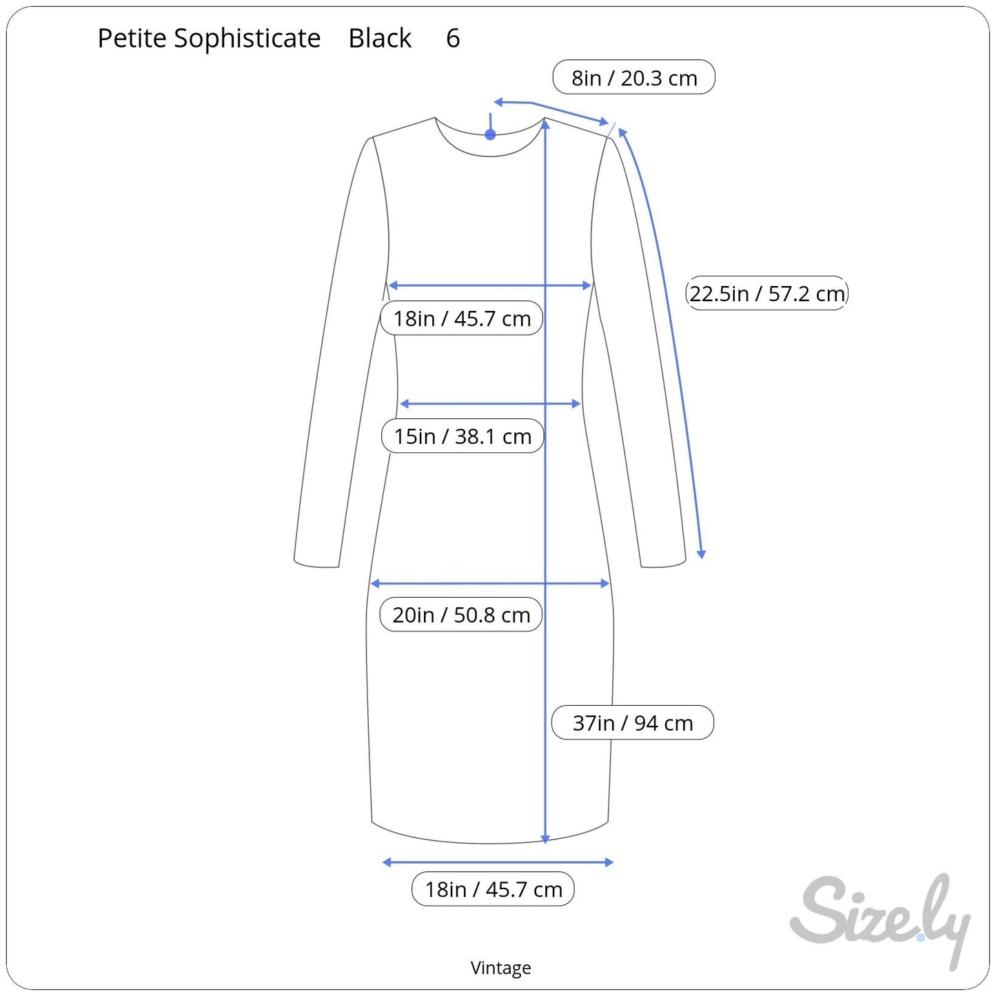 Petite Sophisticates Vintage 80s Black Beaded Long Sleeve Pencil Cocktail Dress 6