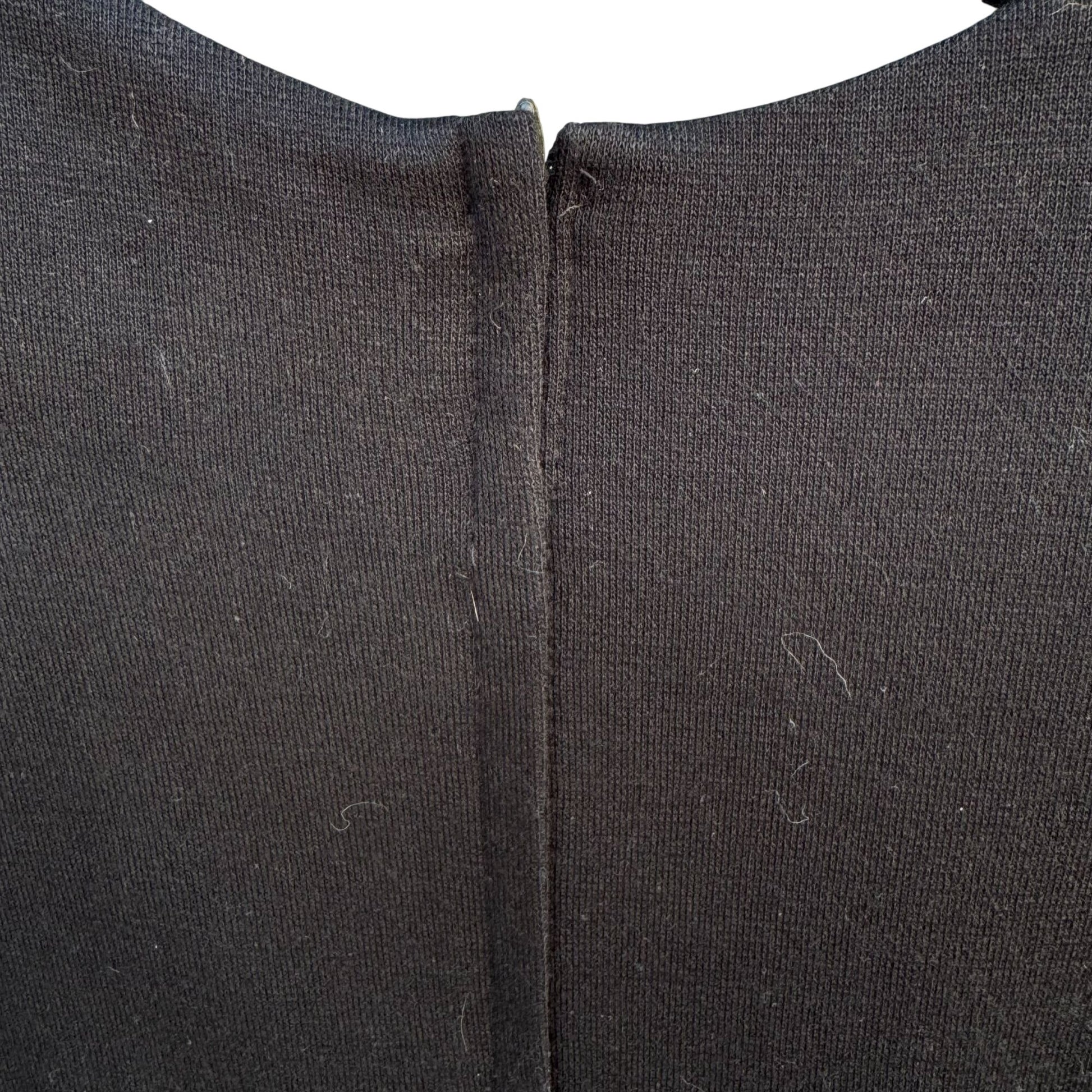 Petite Sophisticates Vintage 80s Black Beaded Long Sleeve Pencil Cocktail Dress 6