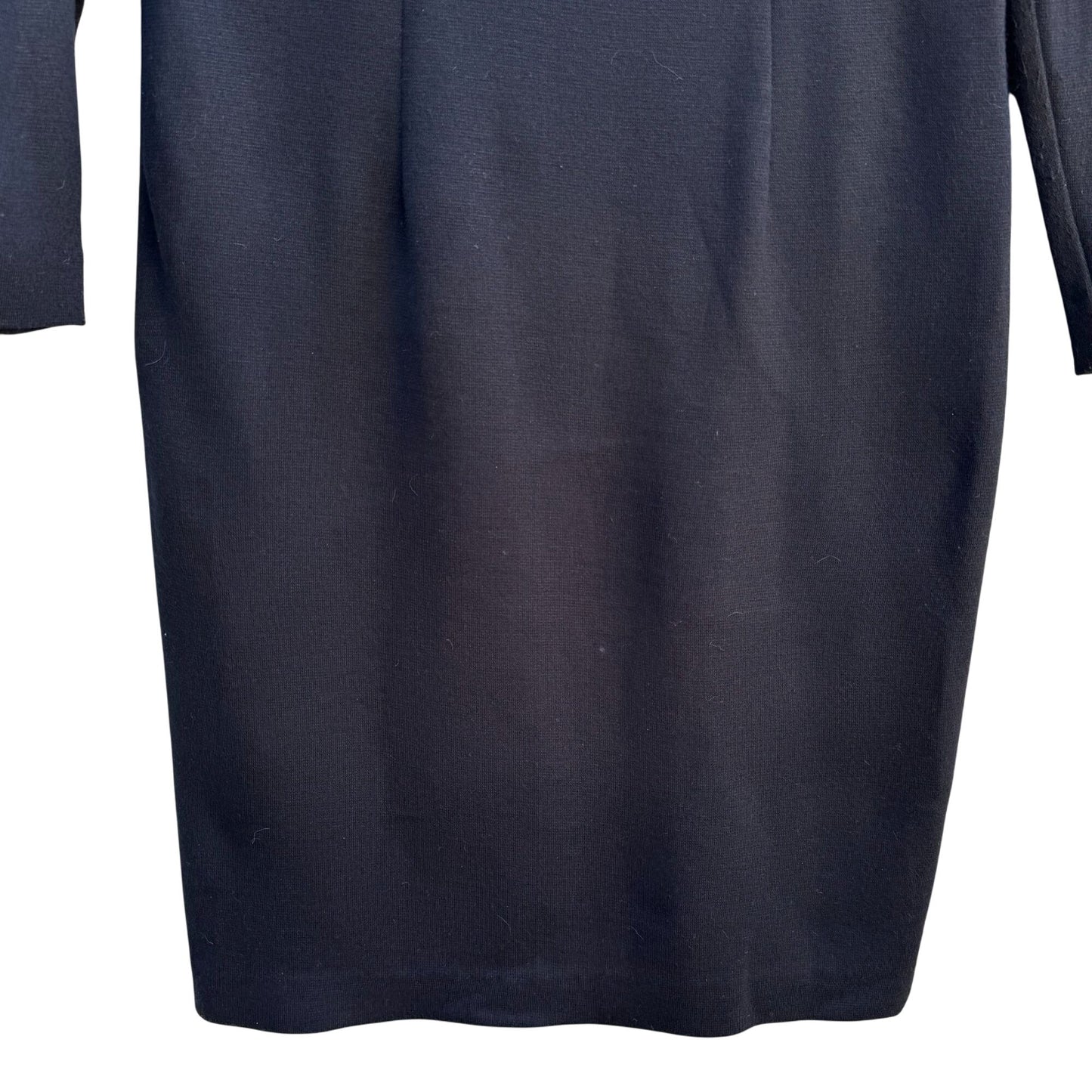 Petite Sophisticates Vintage 80s Black Beaded Long Sleeve Pencil Cocktail Dress 6