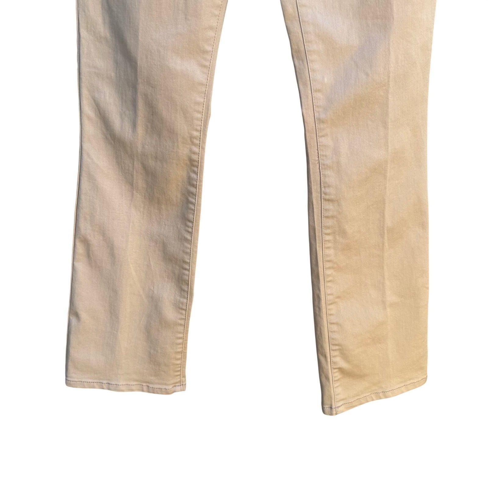 Diane Gilman DG2 Tan Bootcut Embellished Rhinestone Pocket Jeans Womens 2P Khaki