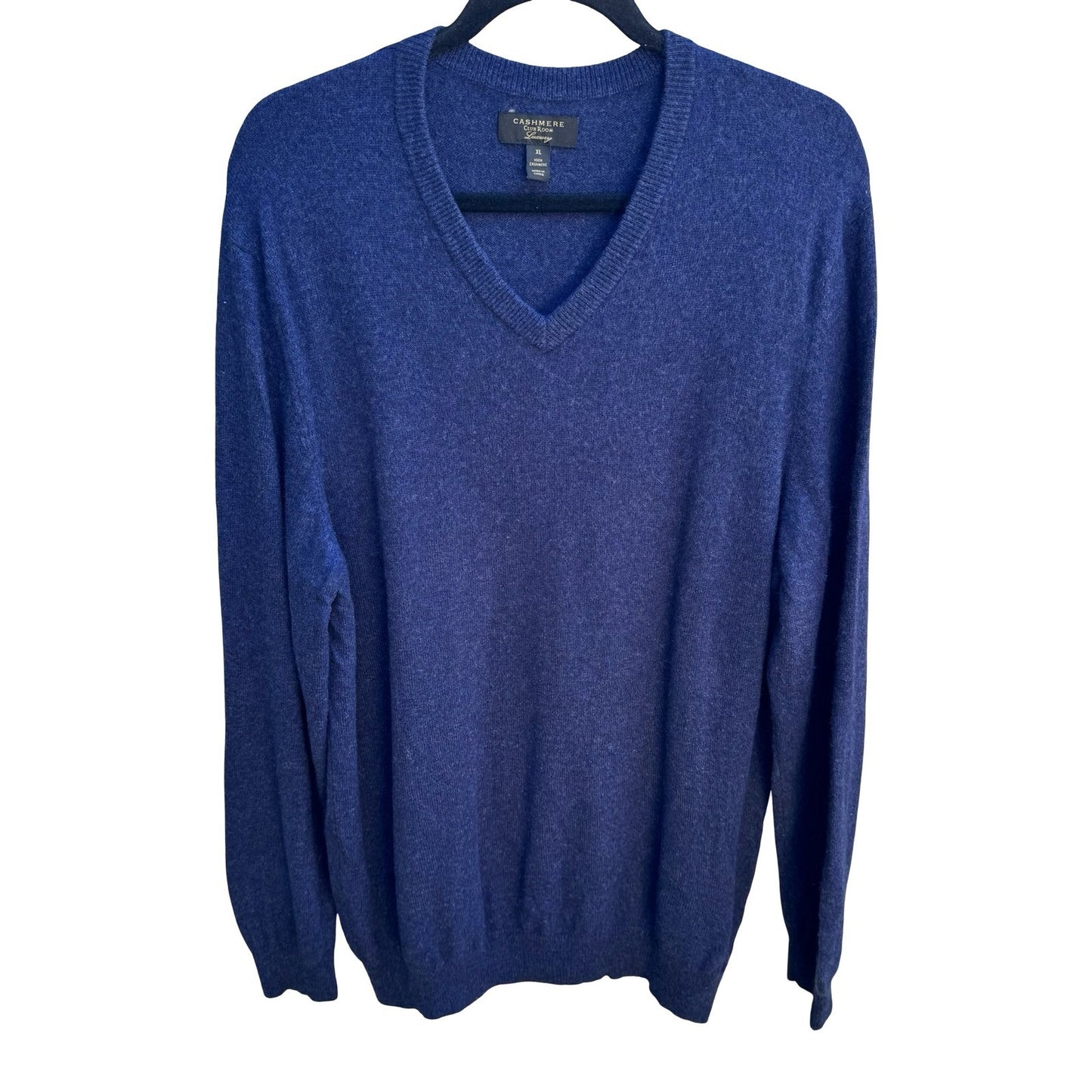 Club Room Luxury Cashmere Quiet Luxury Minimalist Preppy Sweater Navy Mens XL