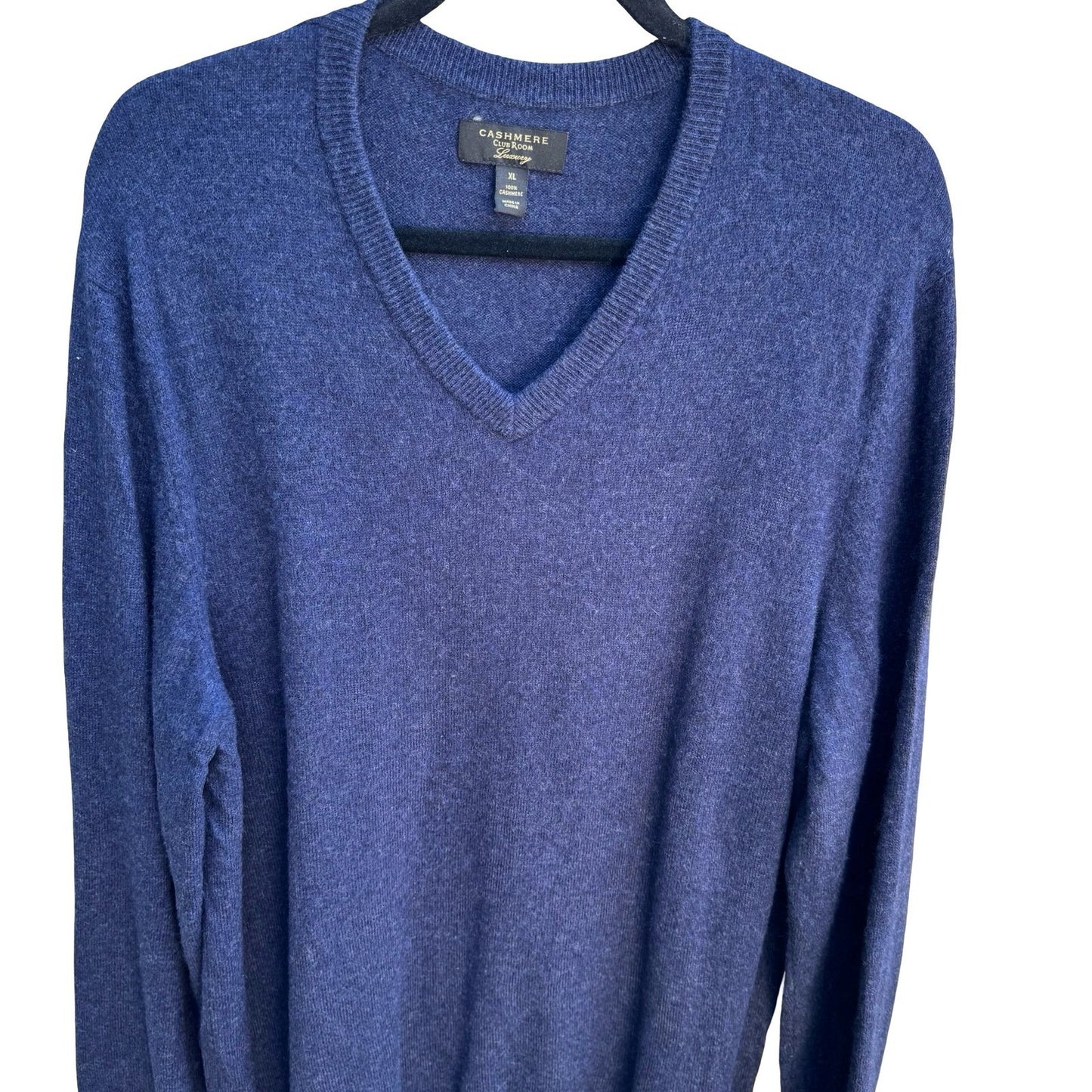 Club Room Luxury Cashmere Quiet Luxury Minimalist Preppy Sweater Navy Mens XL