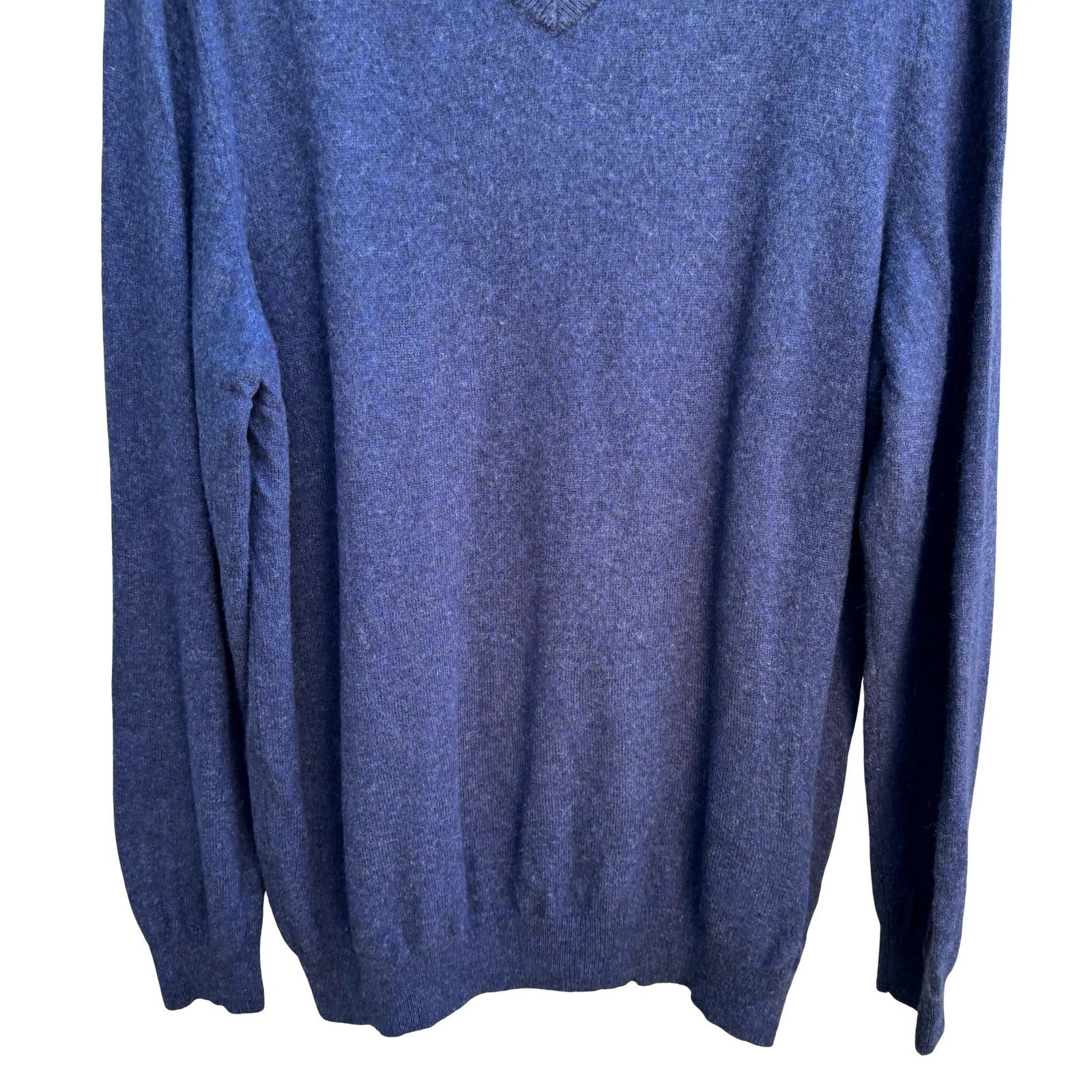 Club Room Luxury Cashmere Quiet Luxury Minimalist Preppy Sweater Navy Mens XL