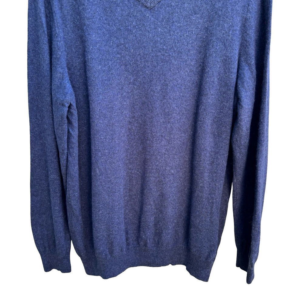 Club Room Luxury Cashmere Quiet Luxury Minimalist Preppy Sweater Navy Mens XL